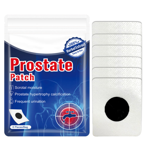 6 st Prostatit Prostataplåster för man Prostata navelplåster Hälsovård Stärk njurplåster