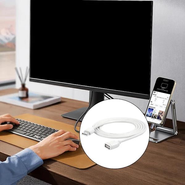USB 2.0 forlængerkabel han til hun datakabel forlængerkabel til bærbar USB 2m