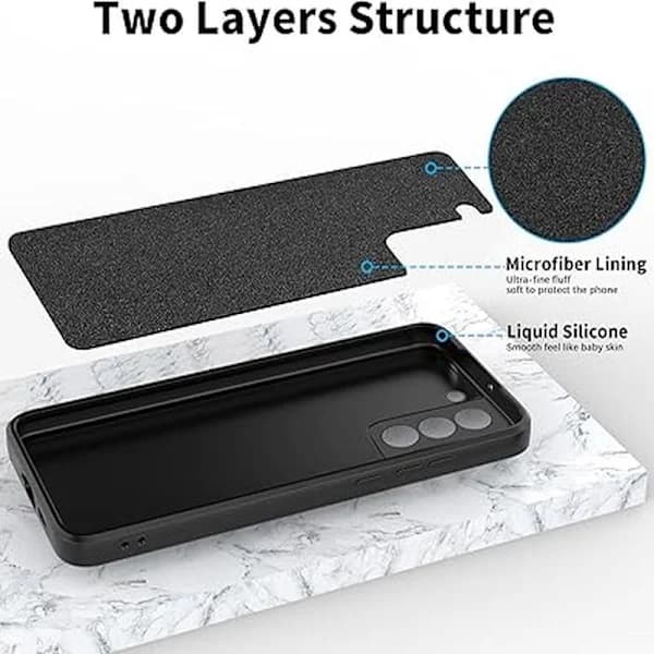 Sort kamerabeskyttelsesetui til Samsung Galaxy S22, Samsung S