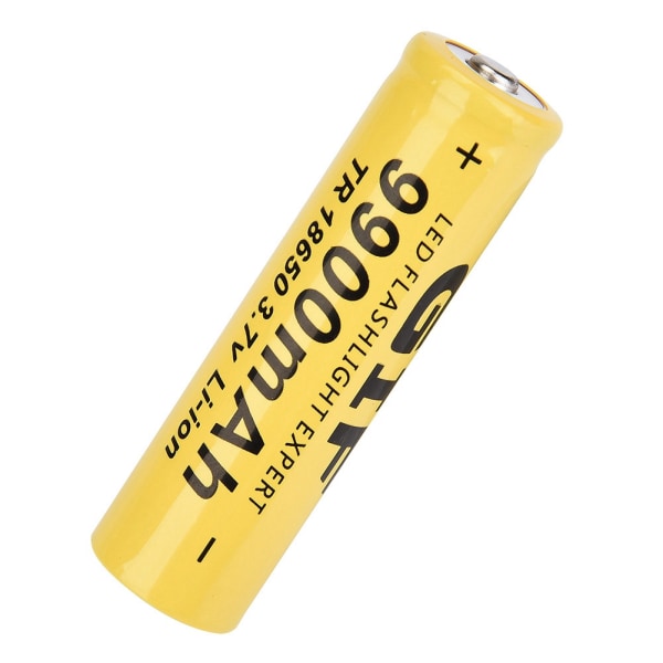 4PCS ficklampsbatteri GIF 9900mAh 18650 Uppladdningsbart batteri Gul