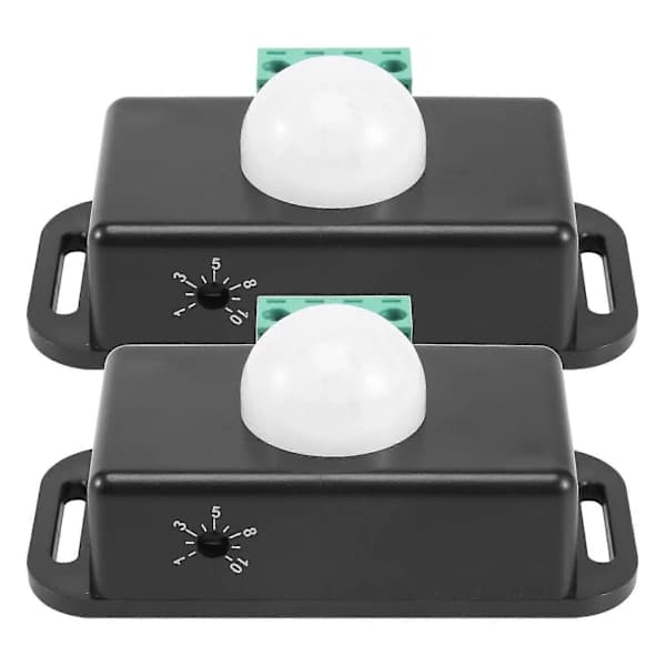 Bevægelsessensorafbryder, 12V 24V PIR-sensor LED til fleksible LED-strips, 2-pak