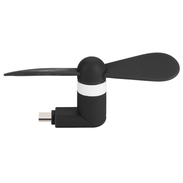 Mini Bärbar Hand Micro USB Liten fläkt Ultra tyst USB fläkt för Android OTG smartphones (svart)