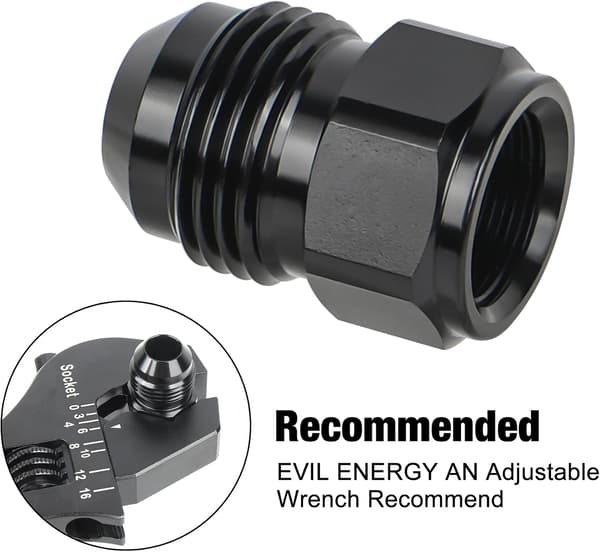 EVIL ENERGY 6AN hun til 8AN han flare-reducer/udvider adapter-fitting
