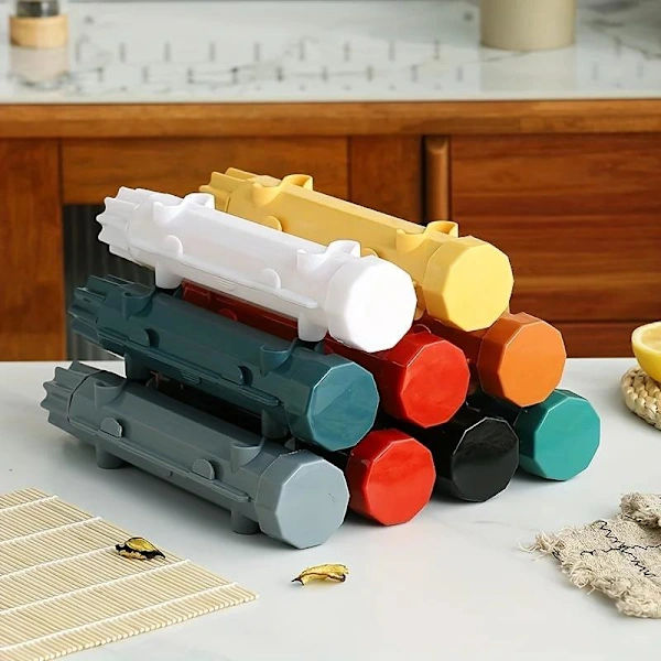 Snabb Sushi Bazooka Japansk Rullad Risform, PP Material Tvättbar för Grönsaker Kött Vit
