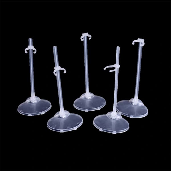 5 stk. plastdukkestativ displayholder til dukker 0 0