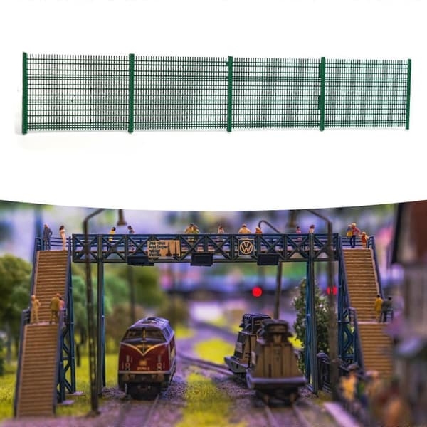 Räckesmodell, miniatyrmodellpanel, 1/87 landskapssimulering järnväg