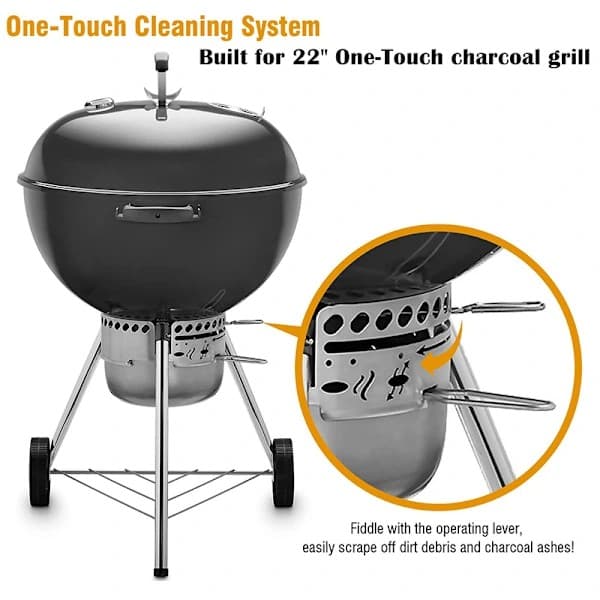 One-Touch rengöringssystemkit designat för Weber Kettle Grill L