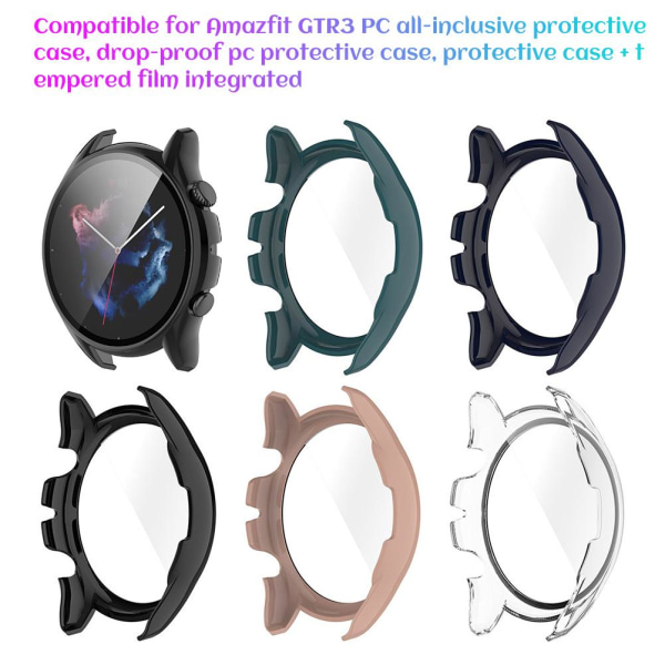 PC-ram härdat case kompatibelt för Amazfit GTR3 Smartwatch Stötsäkra skyddsöverdrag Tillbehör