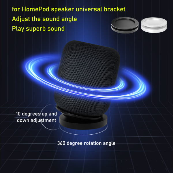 Högtalare Stabil Skrivbordshållare Justerbar Förlustfri Ljudkvalitet Metal Desktop Högtalarställ för HomePod 2