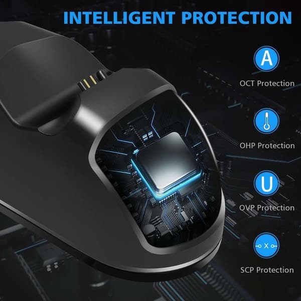 Dobbelt ladestation til to PS4/PS4 Slim/PS4 Pro controllere