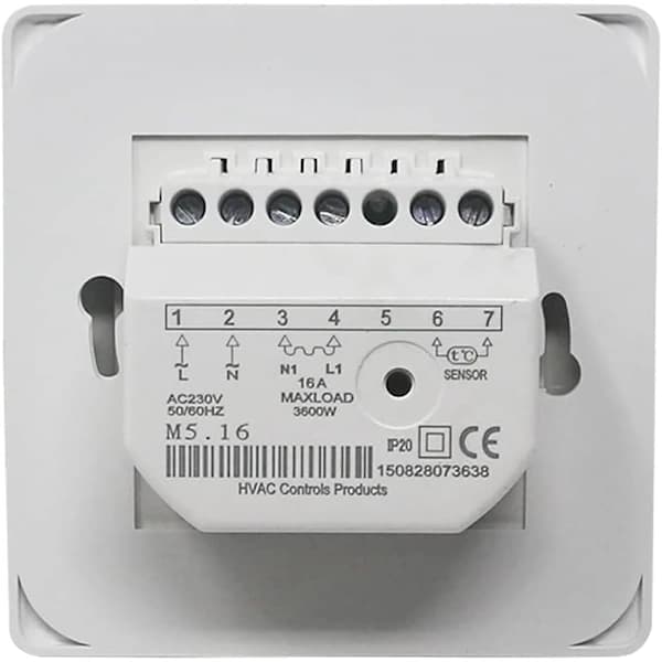 Manuel gulvvarmetermostat med AC 220V 16A probe, mekanisk gulvvarmetermostatcontroller
