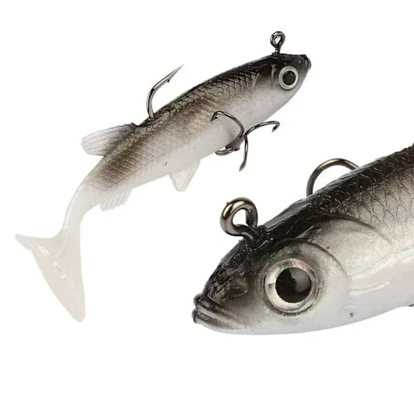 5 stk. sæt fiskemadding blød madding 8cm/2.8in kunstig madding fede fiskekroge