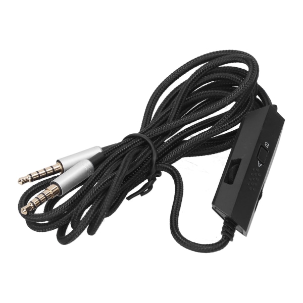 Braid Wire Game Hörlurar Ljudkabel Volym Mikrofonkontroll för Logitech Astro A10 A40