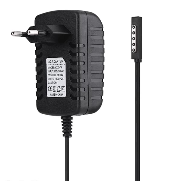 12V 2A strömadapter surfplatteladdare för Microsoft Surface RT/RT2 med EU-kontakt 100-240V