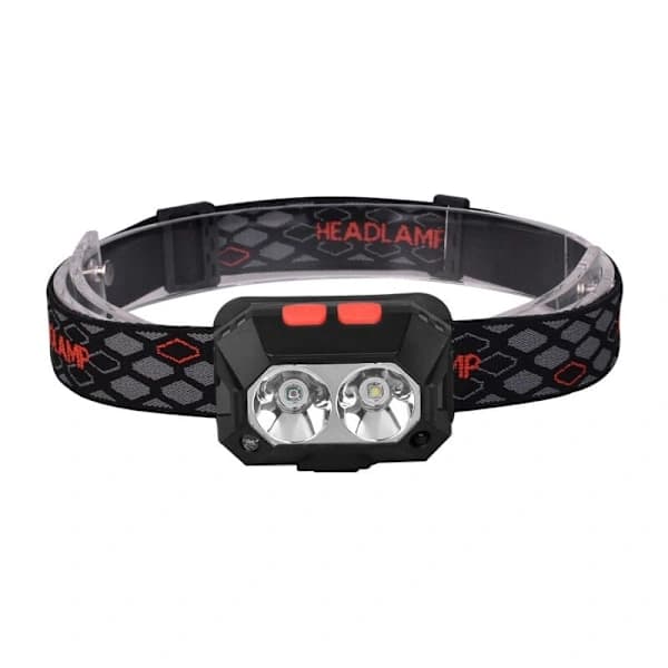 Kraftig USB oppladbar hodelykt med 6 moduser for camping, 1000 lumen