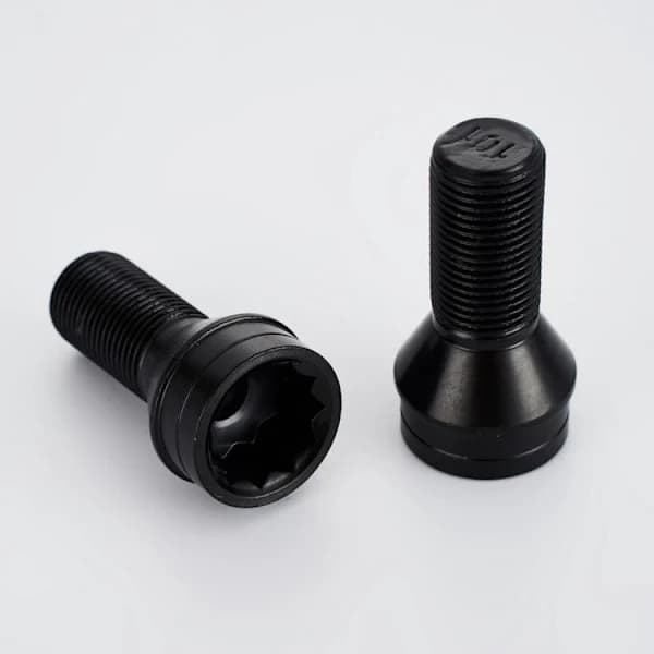 stk M14*1.5 MM Sorte Hjulbolte & Låsbare Hjulmøtrikker med Ekstra Nøgle og Tilbehør