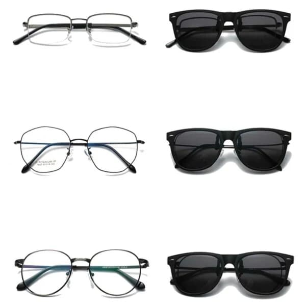 Clip-on Wayfarer solbriller til eksisterende briller Grå Grå