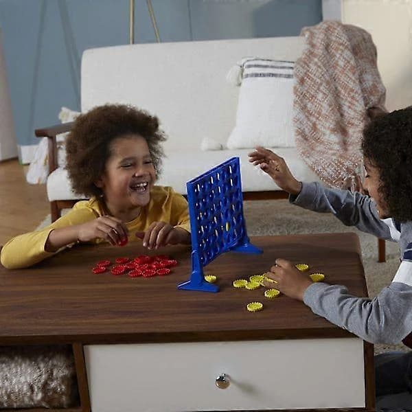 Connect 4 klassisk gitterspil, strategisk brætspil til børn, 2 spillere, alder 6+