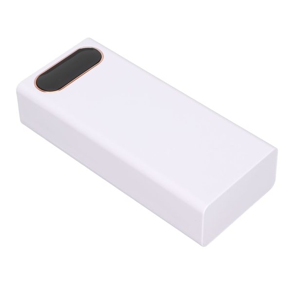 L16 16x18650 DIY Power Bank 2 USB utgång 22,5W Case med LCD-skärm och Micro Type C-ingång Vit