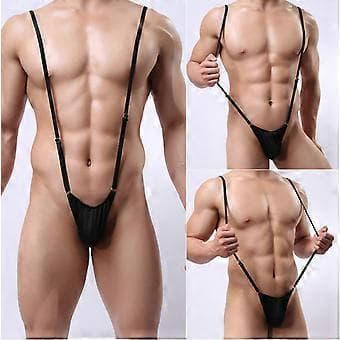 Borat, mankini för män, stringtrosa mankini V-slinga remmar kostym underkläder