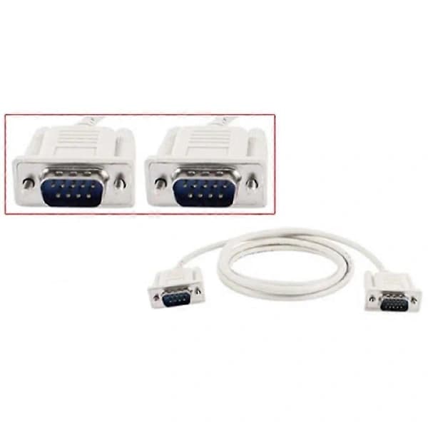 14m RS232 DB9 9-benet han til VGA video 15-benet han adapterkabel lysegrå