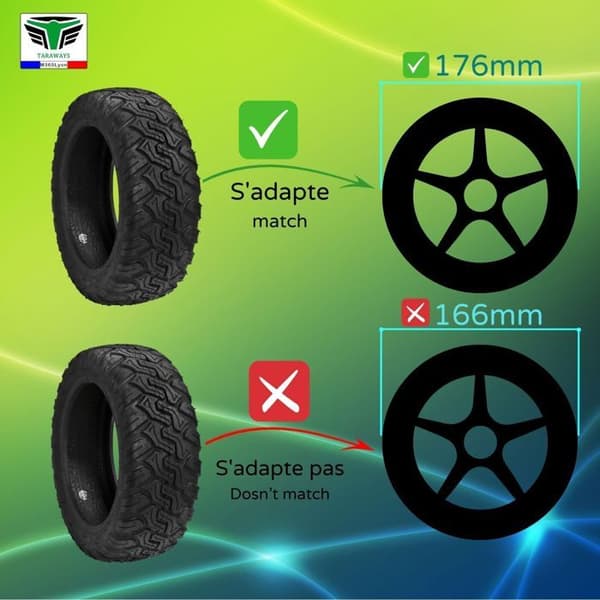 Slanglöst däck 85-65-6.5 för Kugoo G-Booster G2 Pro elscooter