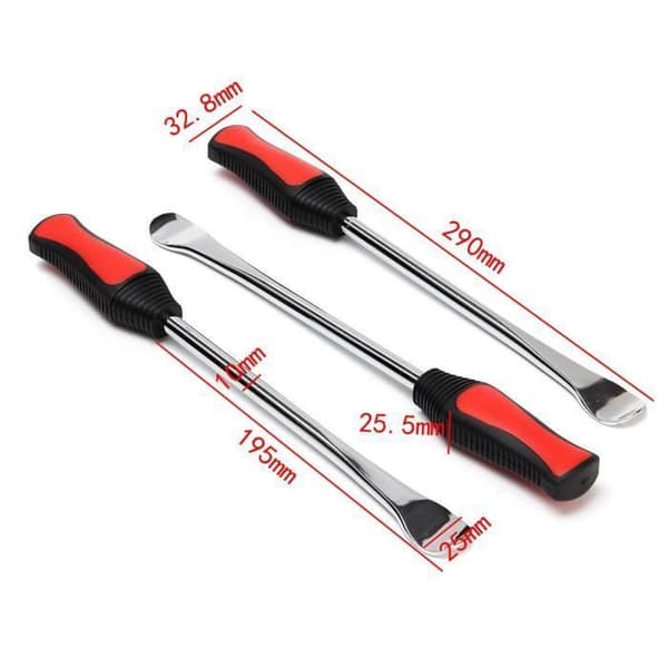 Däckjärn - 501345 - Förstärkt stål - 3 delar - Polerad kromfinish