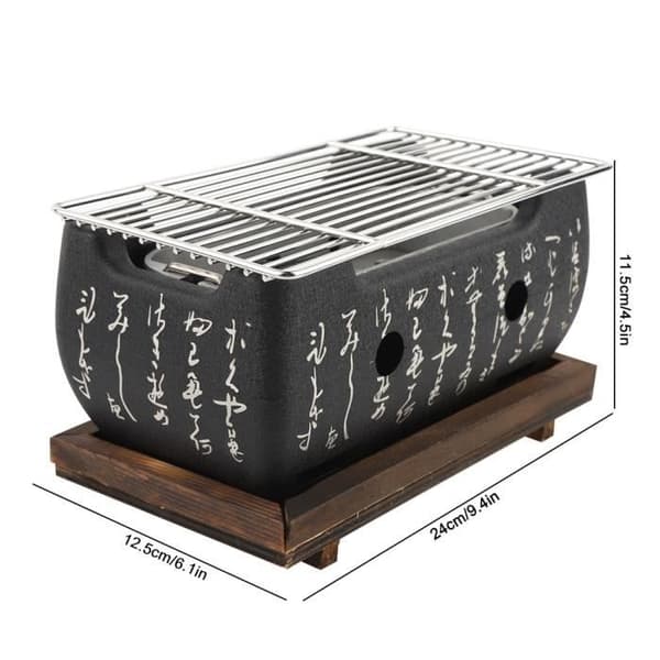 Japansk grill - Japansk mat - Kolgrill - Alkoholgrill - Rektangulär
