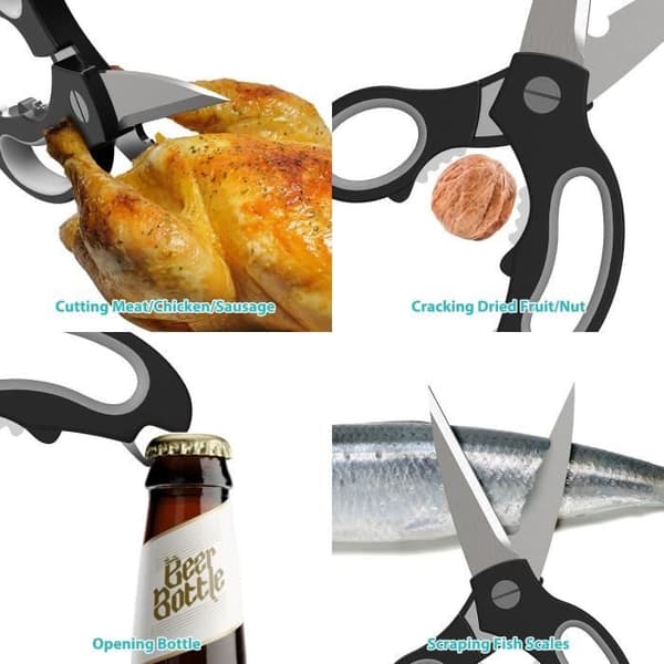 Köksax - Professionell - Rostfritt Stål - Multifunktionell - Ergonomisk - 22.7cm