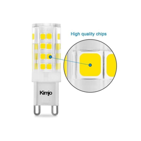 Kimjo G9 LED-lampor - Kallvit 6000K 400LM - 10 stycken