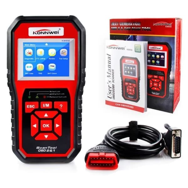 KONNWEI KW850 OBDII EOBD Flerspråkig Bilfelkodsläsare OBD2 Automatisk Diagnosskanner