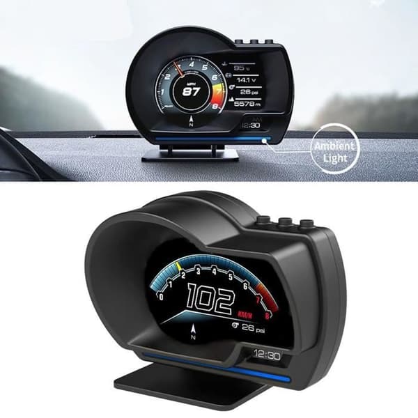 SURENHAP Digital Head-Up Display OBD2+GPS Smart Gauge Bil HUD Hastighetsmätare