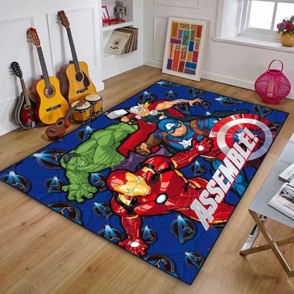 Spiderman Halkfri Golvmatta - NVY-4685 Marvel - 100x150cm - Modern - Syntetisk