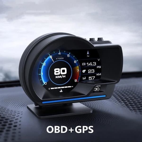 SURENHAP Digital Head-Up Display OBD2+GPS Smart Gauge Bil HUD Hastighetsmätare