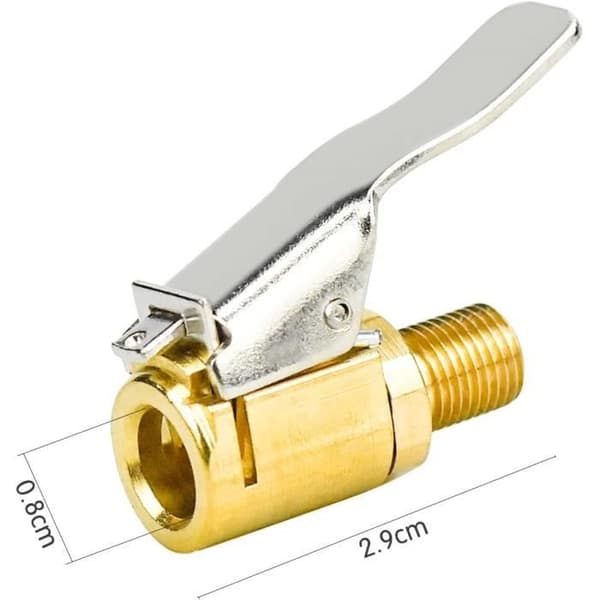 Däckuppblåsningsmunstycke - 4 st - 8 mm - Mässing - Universal