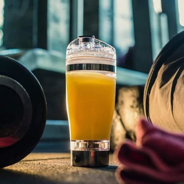 Proteinsheaker - ELEKTRISK - 450 ml - Läckagesäker - Bärbar - Lätt att rengöra