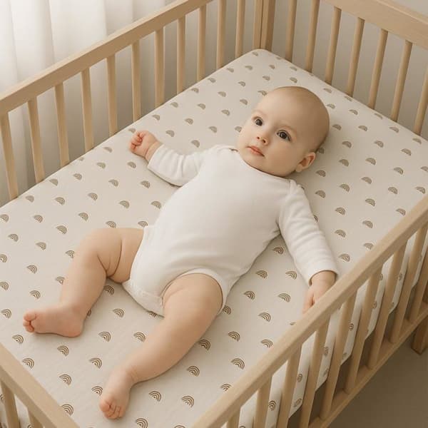 2 Muslin-underlakan för samsovning 82x41cm 100% bomull, ovala, timglasformade och rektangulära