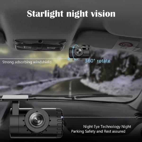 Full HD 1080P Bil-DVR-kamera med Android 4.0, Loop-inspelning, 170° vidvinkel, G-sensor och ADAS