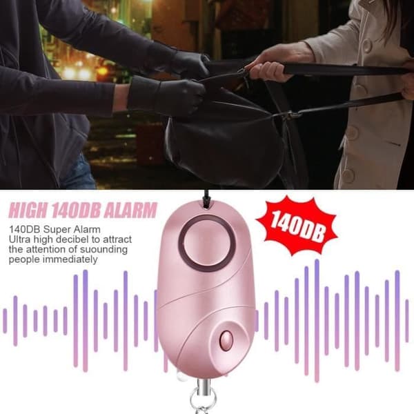 Personligt säkerhetslarm - MÄRKE - 140DB - Bärbart - LED - 2 stycken