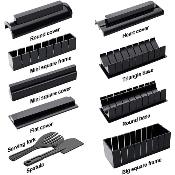 Sushi Maker Kit - Komplett DIY Sushi Set, 10-delars verktyg för sushitillverkning