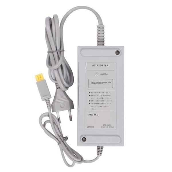 100-240V strömadapter för Nintendo Wii U-konsol, EU-kontakt