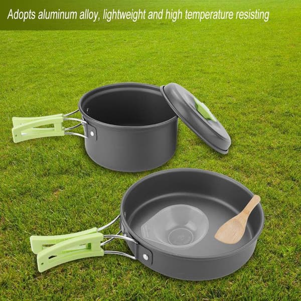 Bärbara köksredskap - YZMRBDQC - Set om 8 - Aluminiumlegering - Kompakt - Perfekt för camping