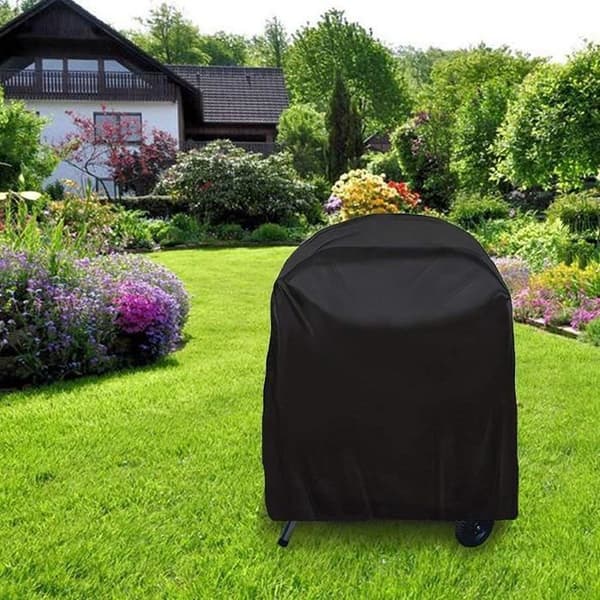 Skyddsöverdrag för rund grill 58 x 77 cm - Svart, 190T polyester