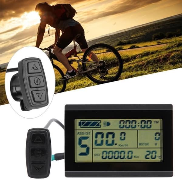 LCD-instrument - Vattentät - Kompatibel med 24V-36V-48V - Bakgrundsbelyst display