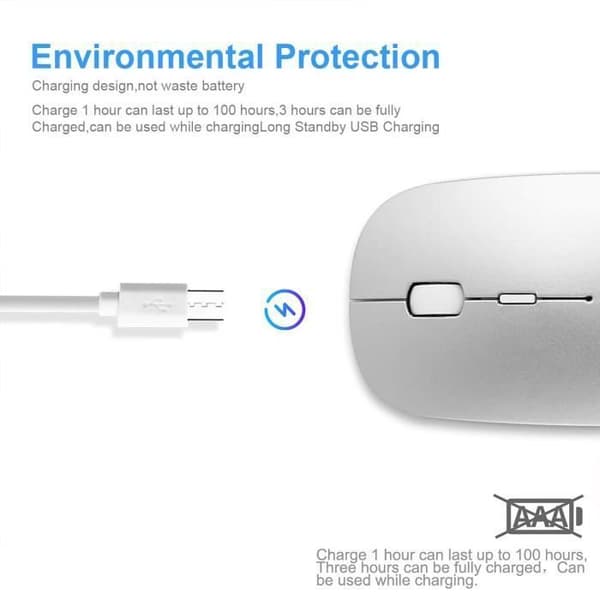 Trådlös Bluetooth-mus - Minimus - Kompatibel med Macbook, iPad, iPhone och Android - Tyst - Optisk