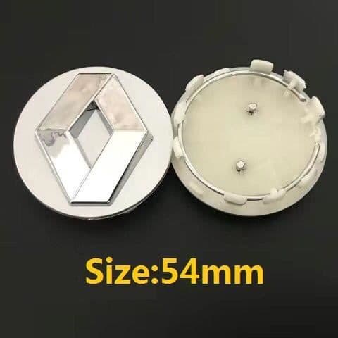 4×OD54mm Silver Renault Hjulcentrum Navkapsel Emblem Märke Logotyp För Koleos Latitude Talisman