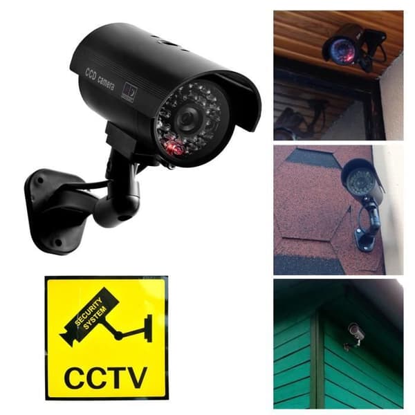 CCTV Dummykamera - Röd IR LED - Inomhus/Utomhusbruk - Effektiv Avskräckning