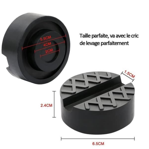 Set med 2 gummiblock, hydrauliska biljackkuddar, solida biljackkuddar för billyftar, skyddar botten