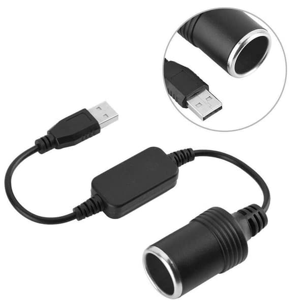 ZISONIX Strömadapter - USB till 12V - Svart - Universal - 8W