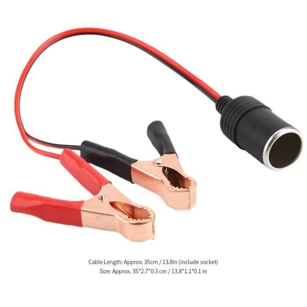 Plugadapter - Drfeify - Cigarettändare - Klämkabel - Svart